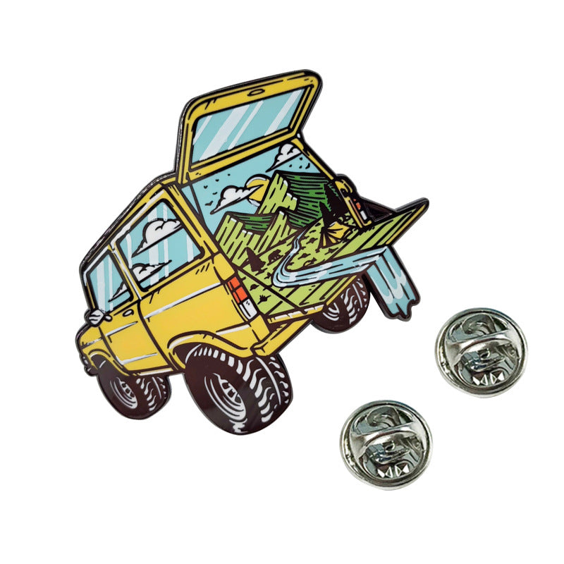 Jeep Outdoor Travel Scenery Pin