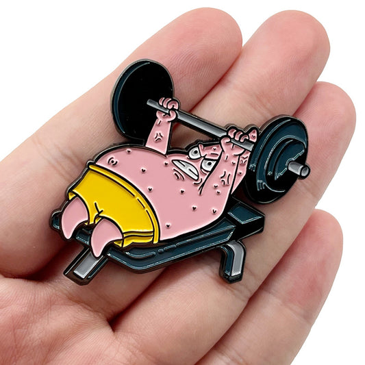 SpongeBob Patrick Fitness and Weight Loss Enthusiast Pin