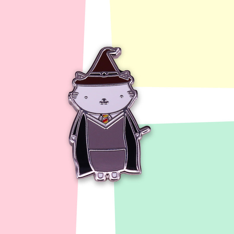 Harry Potter Magic Robe Wizard Cat Pin