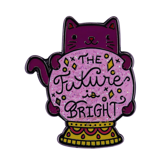 Magic Crystal Ball Cat Pin
