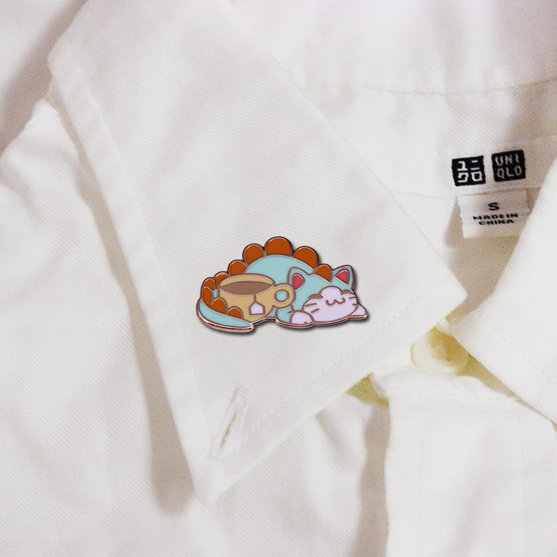 Cat Lover, Tea Drinker, And Introvert Accessories Pin