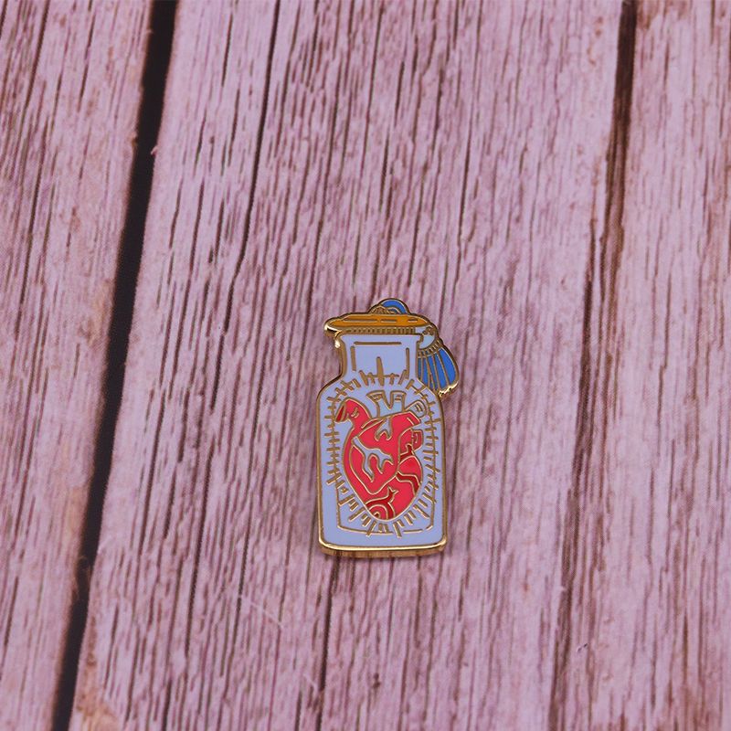 Dissected Heart In A Specimen Jar Pin