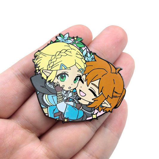 Zelda and Link Game Pin