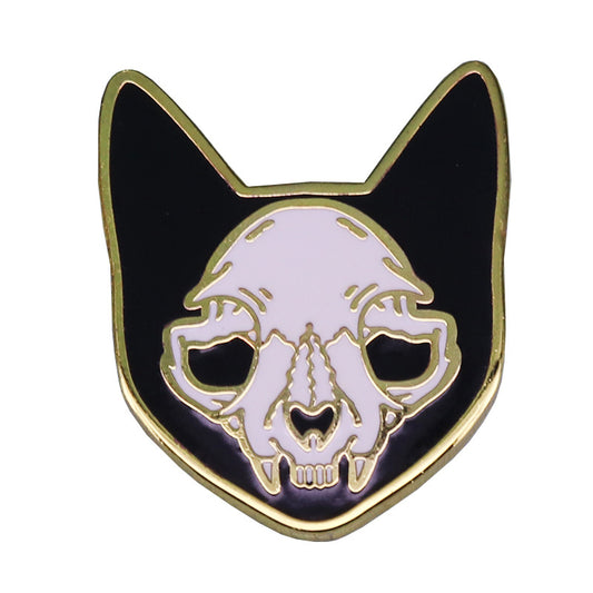 Skull Cat Head Pin