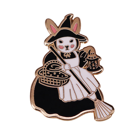 Rabbit Witch Pin