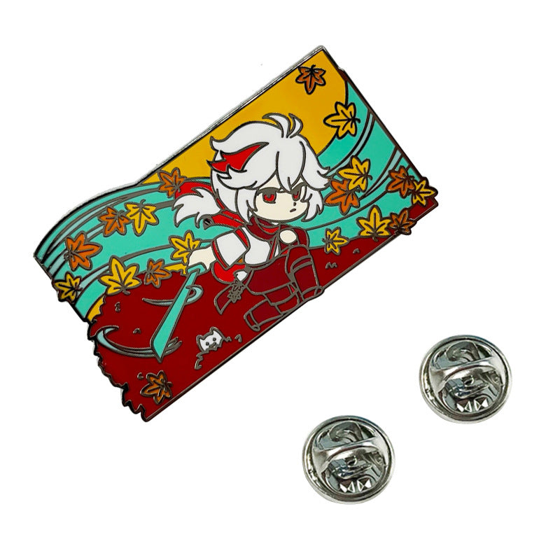 Genshin Impact Kaedehara Kazuha, Ye Tiandi's Autumn Wind and Flowing Leaves Game Pin