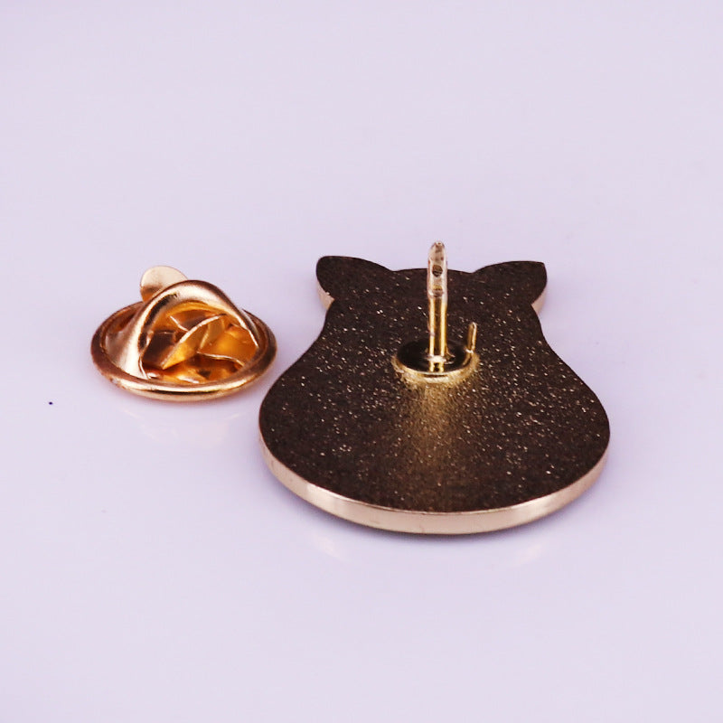 Glittering Avocado Cat Pin