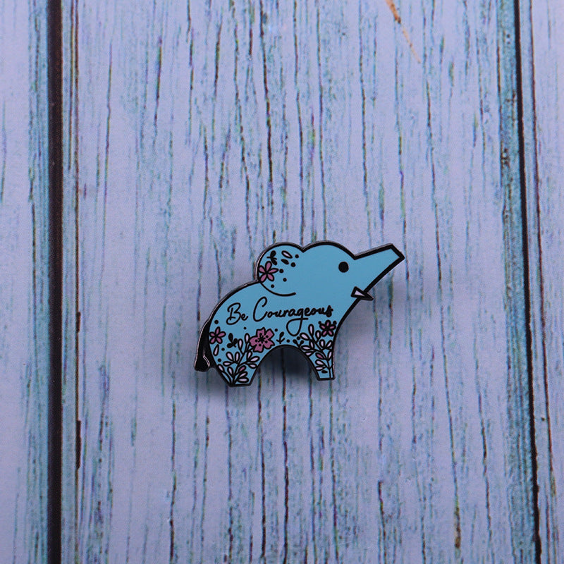 Encourage Your Brave Elephant Pin