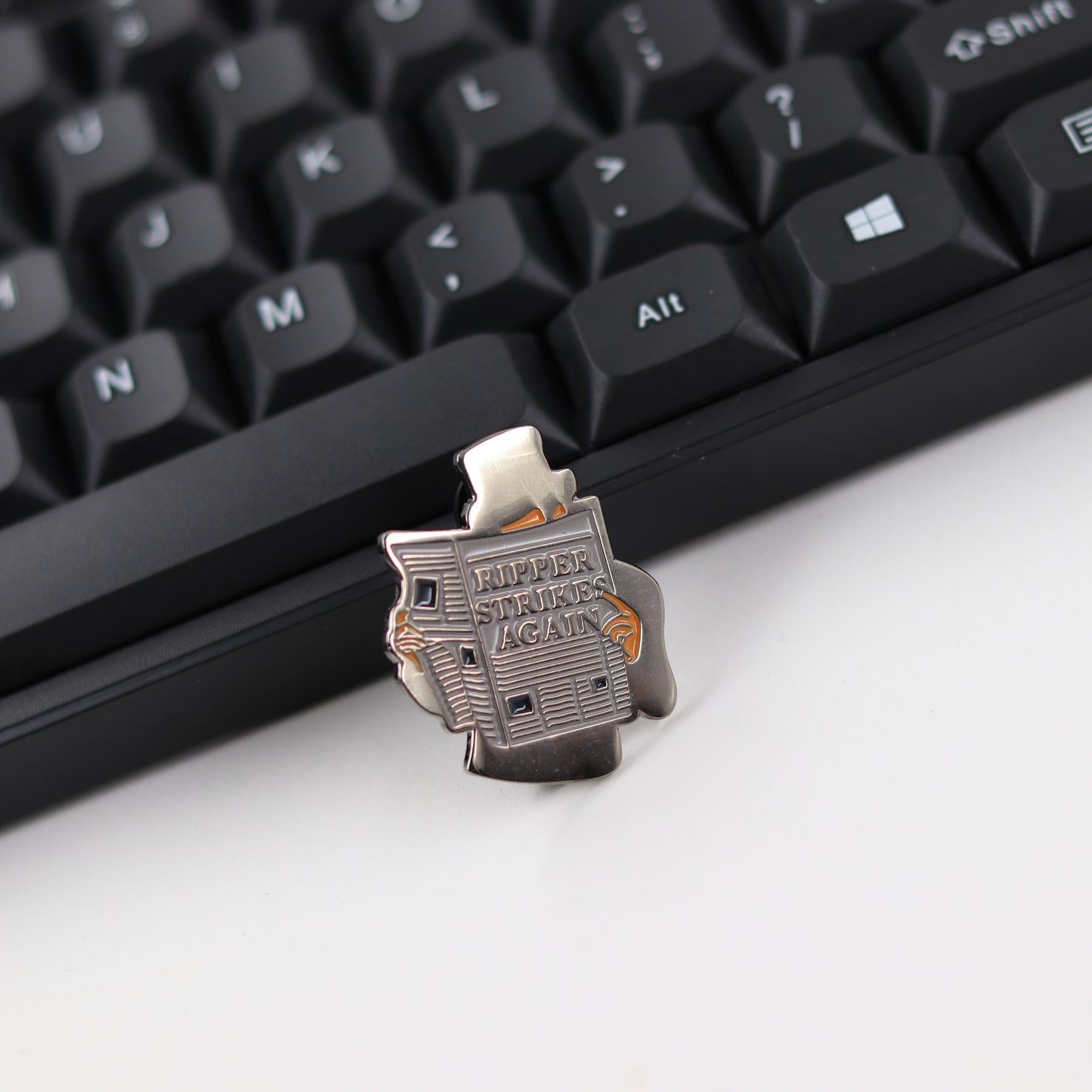 People Reading Newspaper Simple Jack The Ripper Pin