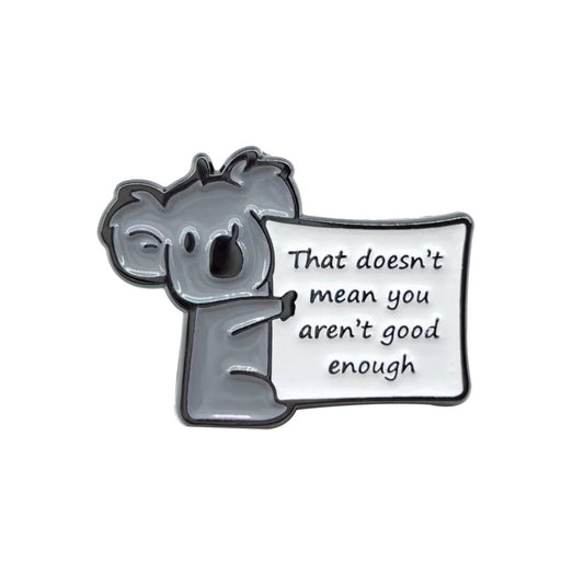 Inspirational Koala Self-Motivated Student Pin