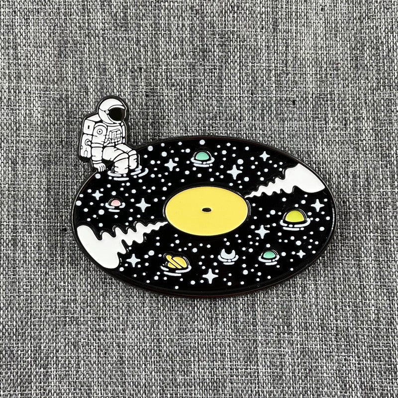 Galaxy Astronaut Cosmic Starry Record Pin