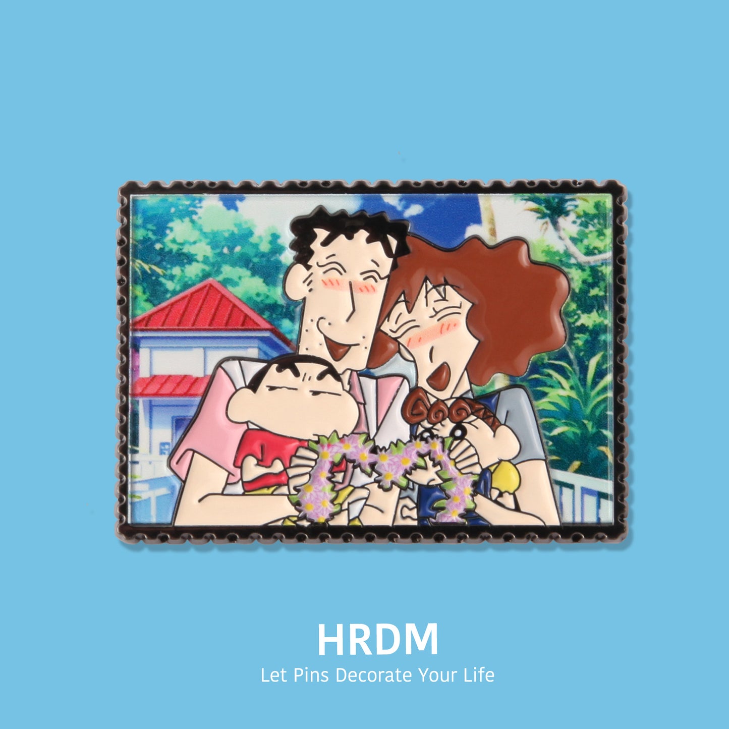 Crayon Shin-chan Family Portrait Pin