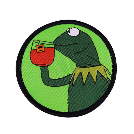 Komi Frog Embroidery Patch Tea Culture Pin