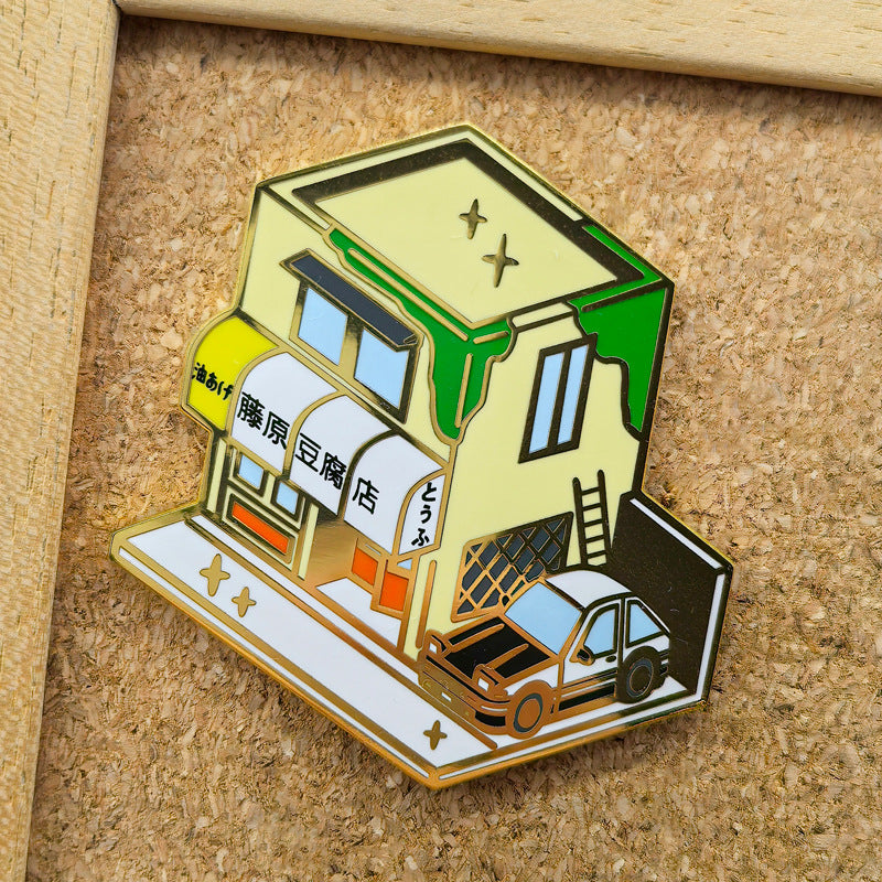 Initial D Fujiwara Tofu Shop Building Pin