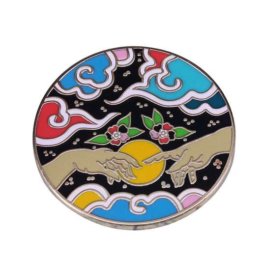 front view of Adam'S Gorgeous Art Pin