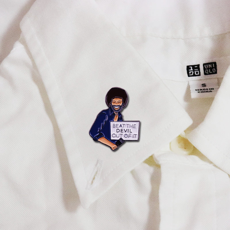 Bob Ross Beats The Devil Pin