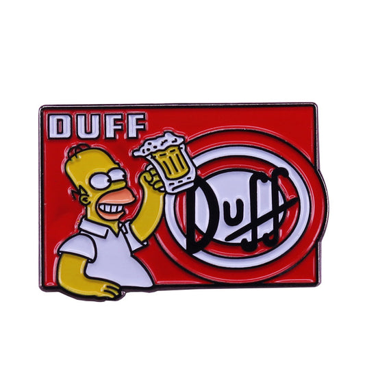 Homer Simpson Duff Beer Pin