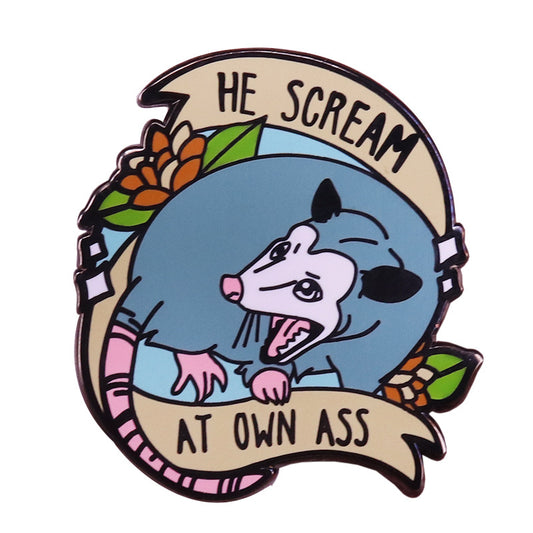 Screaming Timid Mouse Pin