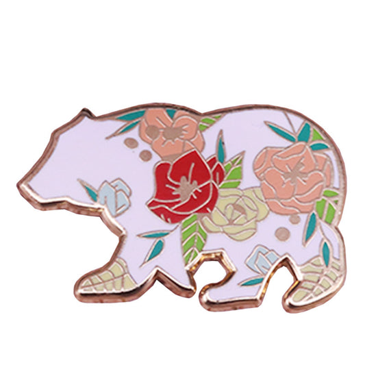 Nature Landscape Flower Bear Pin
