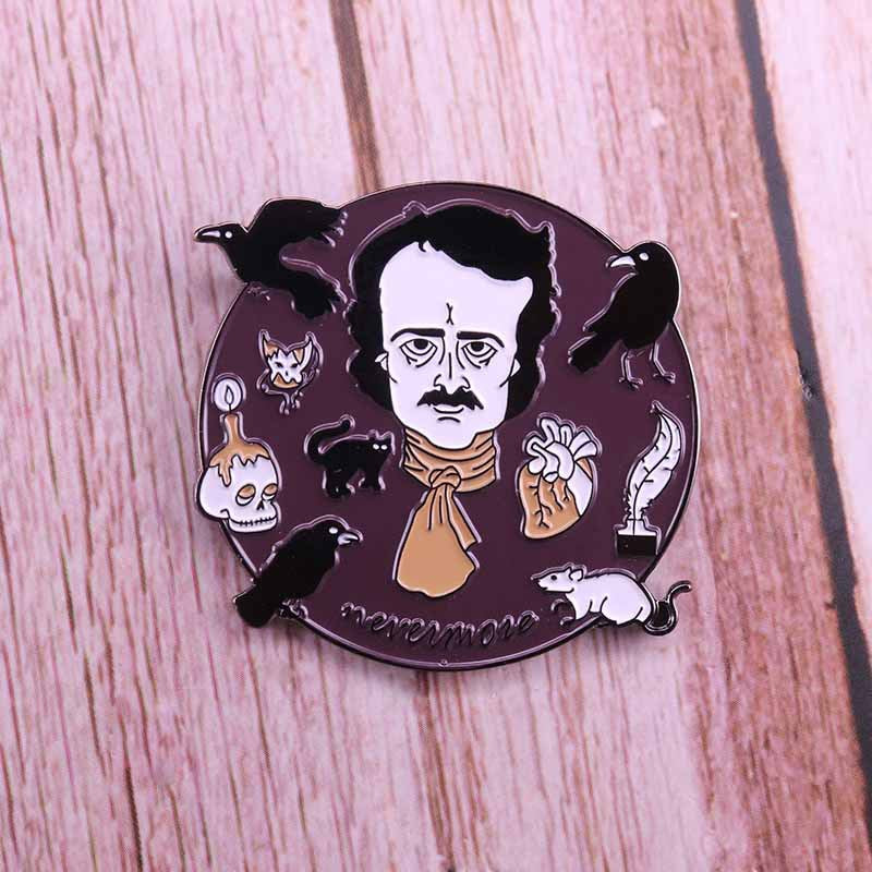Edgar Allan Poe Nevermore The Raven Pin