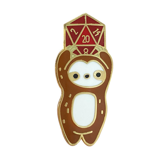 Sloth Dungeons & Dragons Game Pin