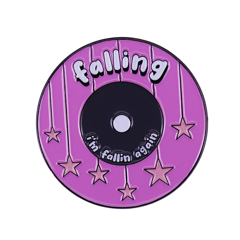 front view of Harry Styles Single "Falling" Lyrics Inspiration Pin