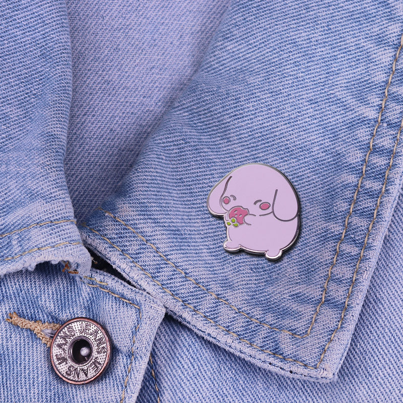 Strawberry Dog Pin
