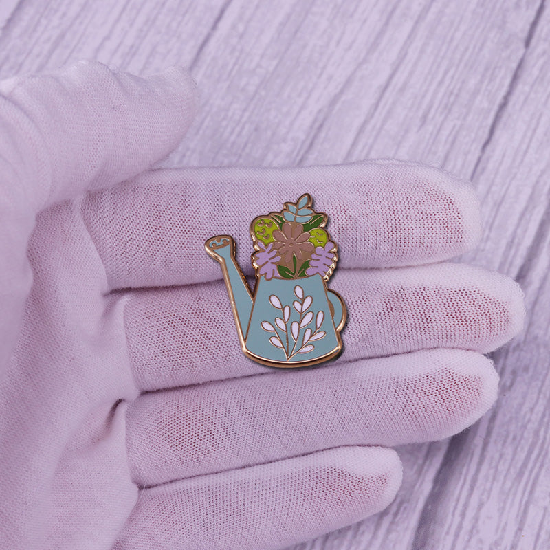 Flower Watering Can Pin