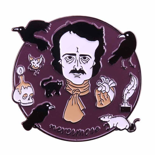 Edgar Allan Poe Nevermore The Raven Pin