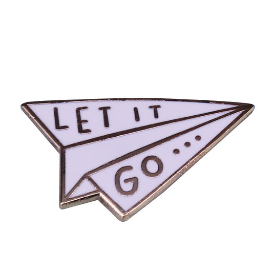 Let It Go Paper Airplane Pin