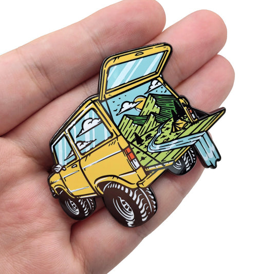 Jeep Outdoor Travel Scenery Pin