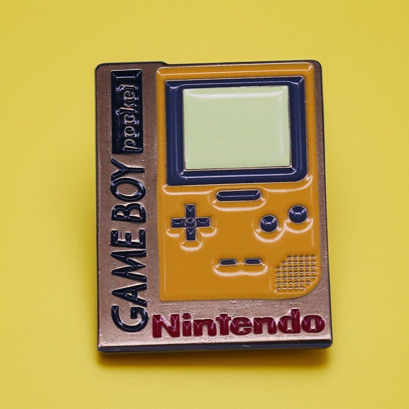 Yellow Nintendo Portable Game Console Retro Pin
