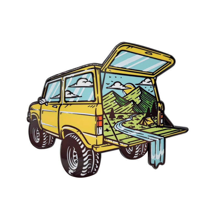 Jeep Outdoor Travel Scenery Pin