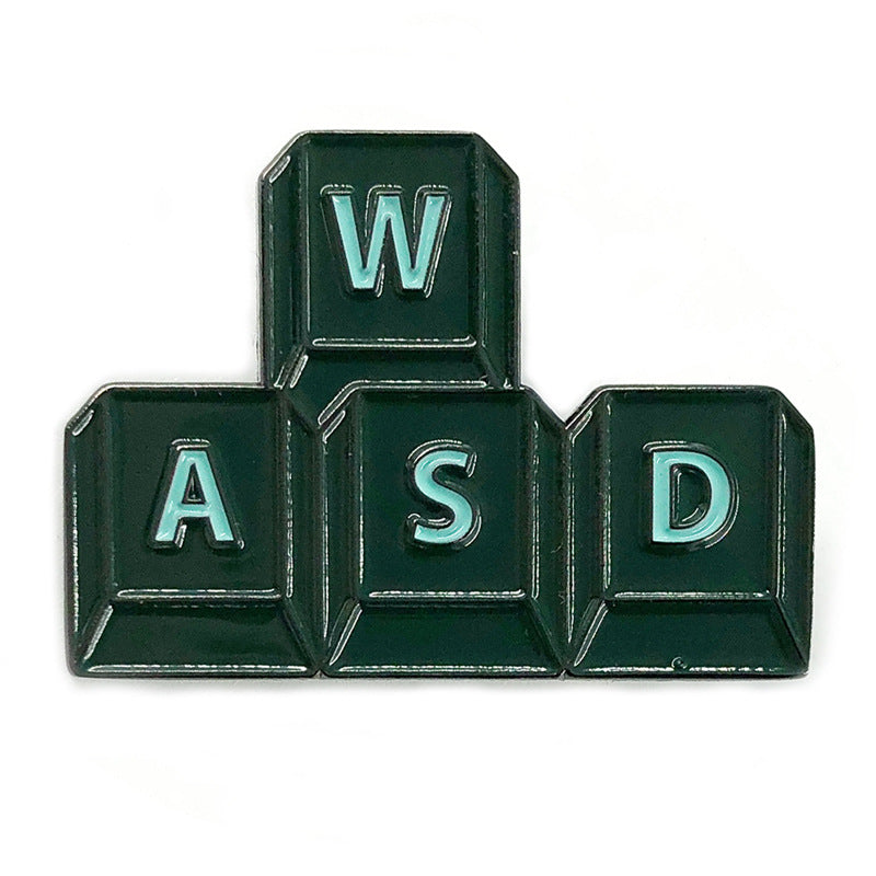 MOBA Gaming Keyboard WASD Keycaps Baked Paint Pin