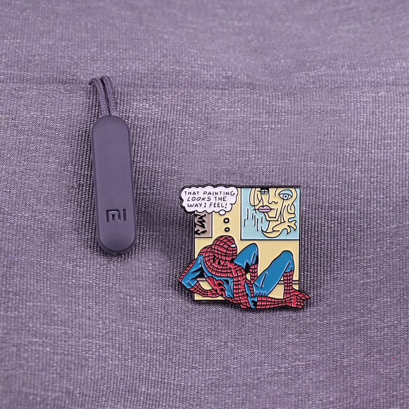 Spider-Man Abstract Painting Pin