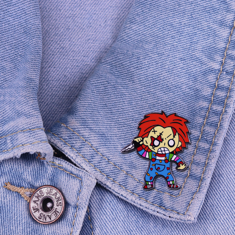 Chucky Wielding A Knife Pin