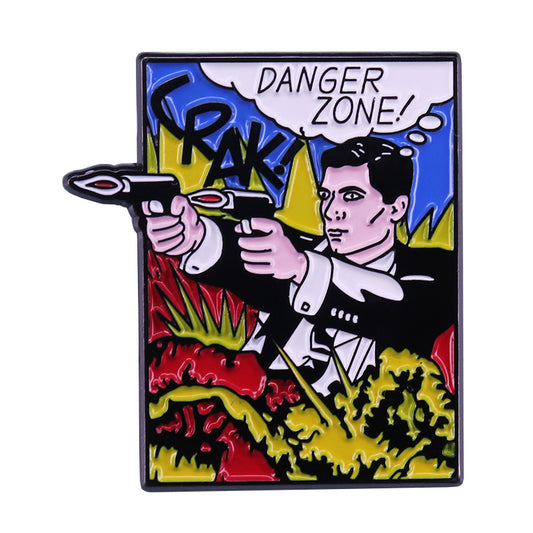 front view of Archie'S Danger Zone Pin