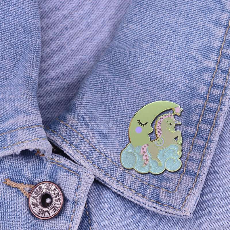 The Magical Unicorn On The Moon Pin