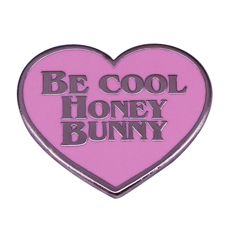 front view of Pulp Fiction: Cool It, My Dear Little Rabbit Pin