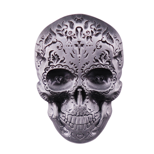 Relief Art Skull Pin