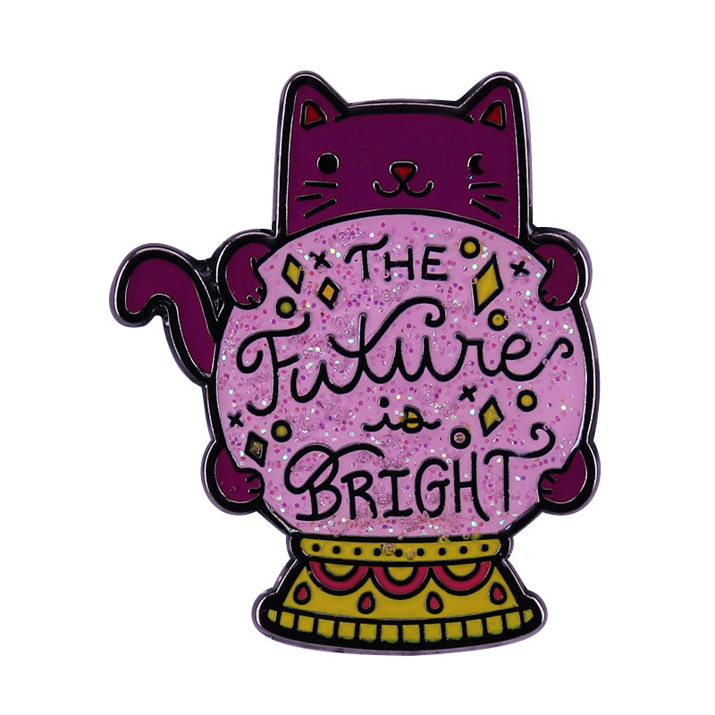 Magic Crystal Ball Cat Pin