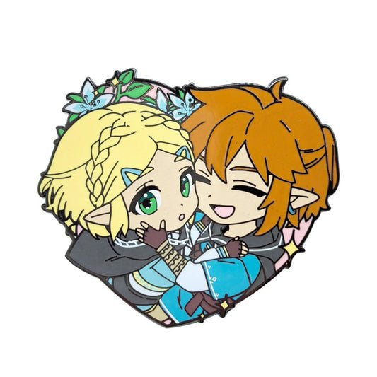 Zelda and Link Game Pin