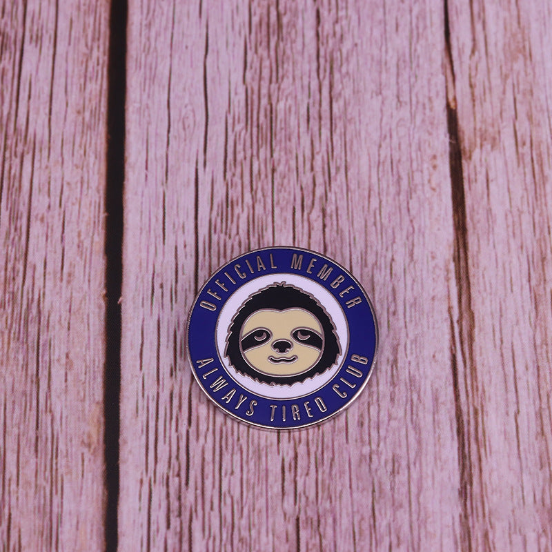 Forever Tired Club Sloth Pin
