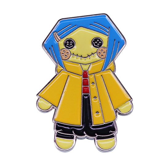 Coraline Doll Pin