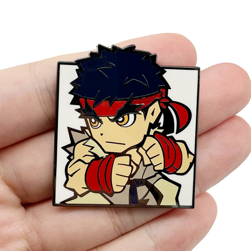 Street Fighter Ryu Ken Akuma Hadoken Pin