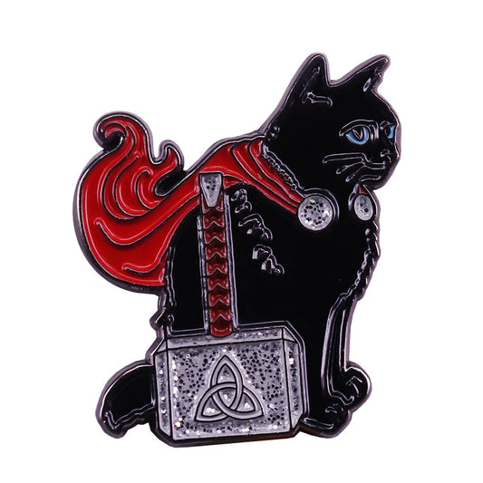 Black Cat Thor Pin