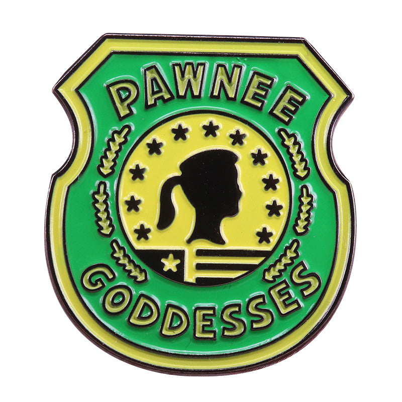 front view of Pawnee Goddesses Pin