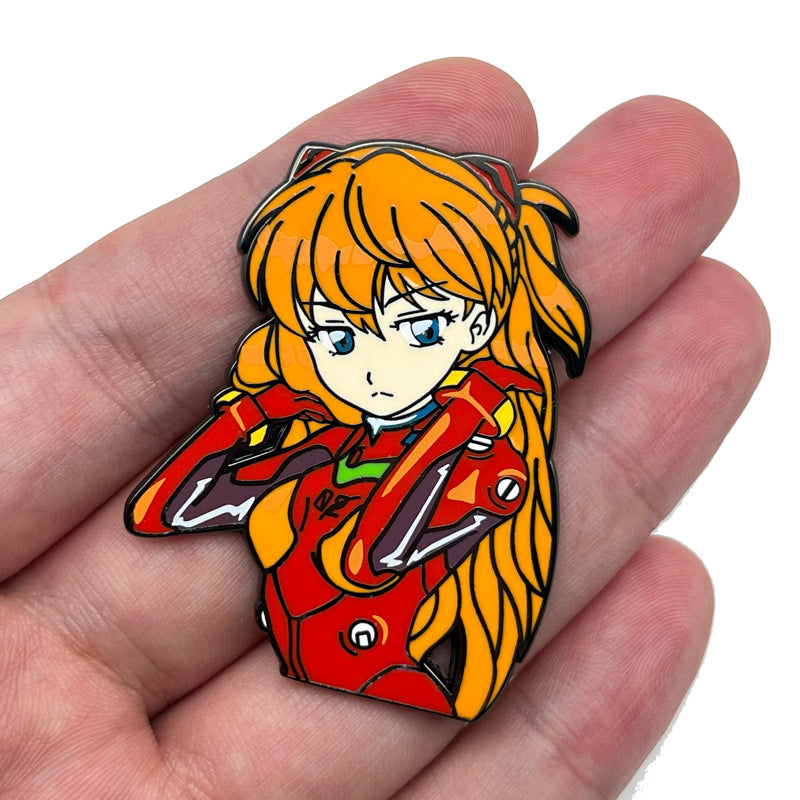 Neon Genesis Evangelion Rei Ayanami and Asuka Pin