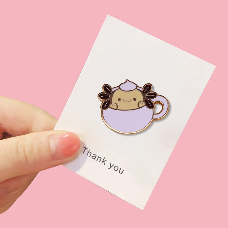 Salamander Coffee Cup Pin