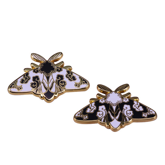 Black And White Butterfly Moth Insect Pin